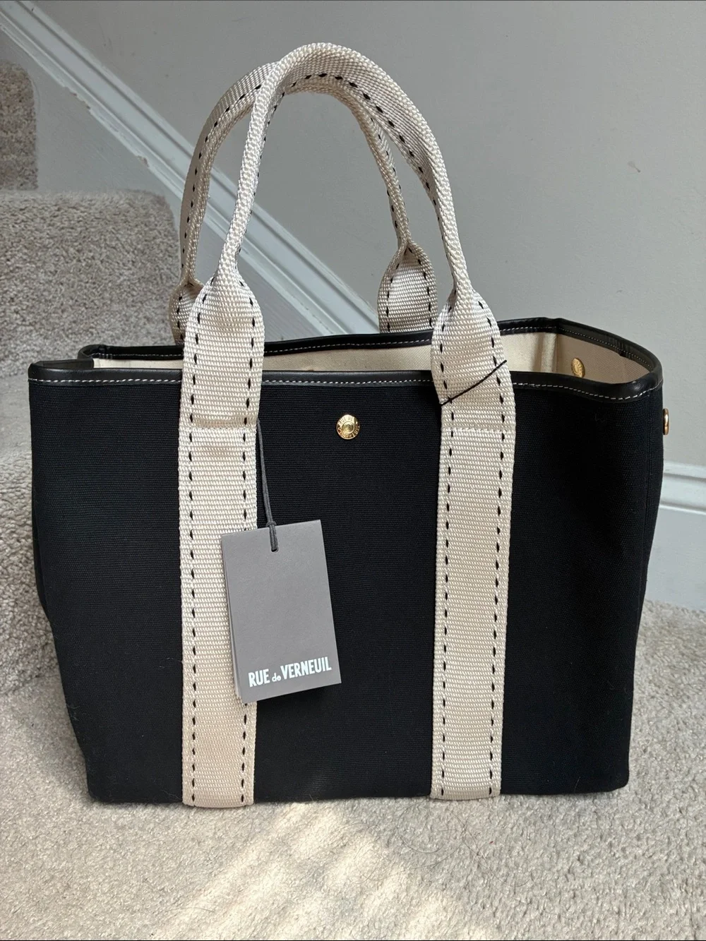 Rue De Verneuil Traversée M Sellier canvas tote bag